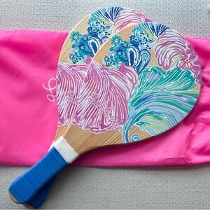 Set of Lilly Pulitzer Table Tennis / Pingpong Paddles and Ball